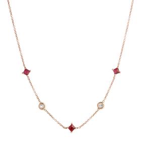 Roségold, Halsschmuck, Grimaldo Princess Collier PR-CO03TRP-WD-01