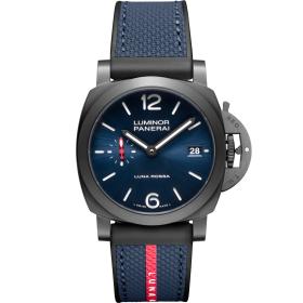 Unisex, Panerai Luminor Quaranta Steel DLC Luna Rossa PAM01408