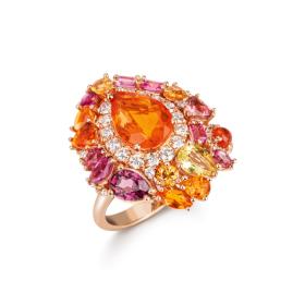 Roségold, Ringe, Grimaldo Chandelier Ring  CH-RG03FO-01