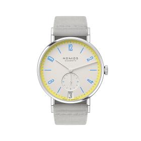 Unisex, NOMOS Glashütte Tangente 38 Datum Lemonbiscuit  179.S10