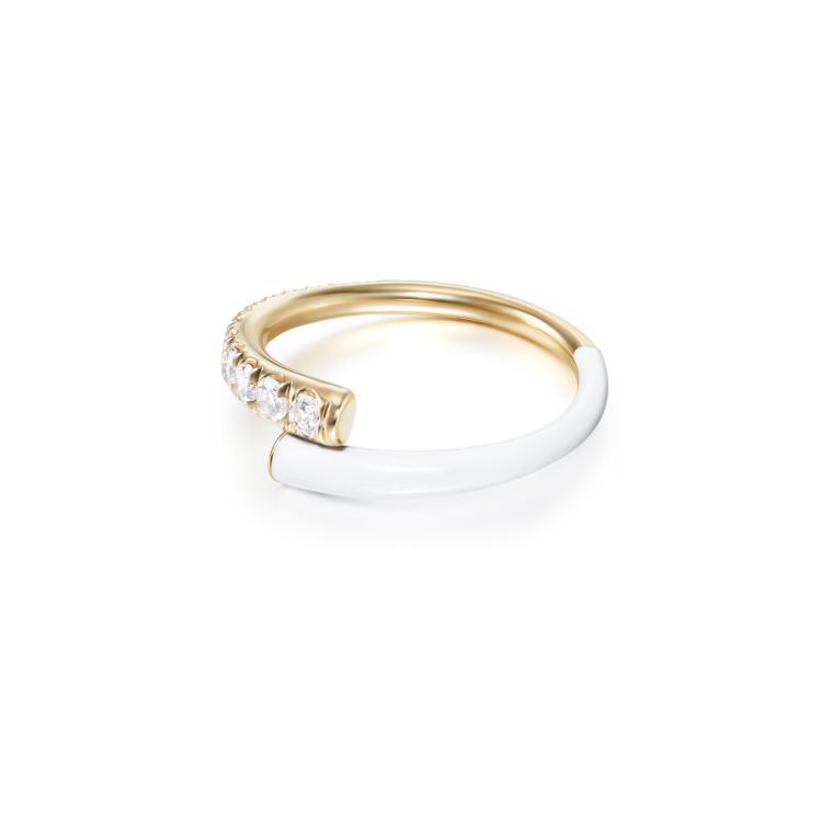 Ringe, Gelbgold,  Melissa Kaye Lola Pinky Ring 