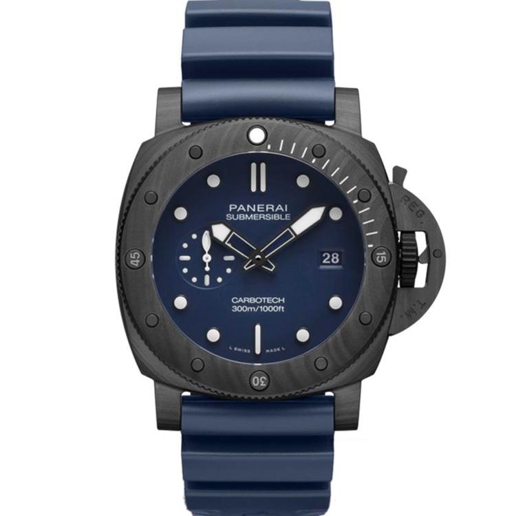 Herrenuhr, Automatik,  Panerai Submersible QuarantaQuattro Carbotech™ Blu Abisso 