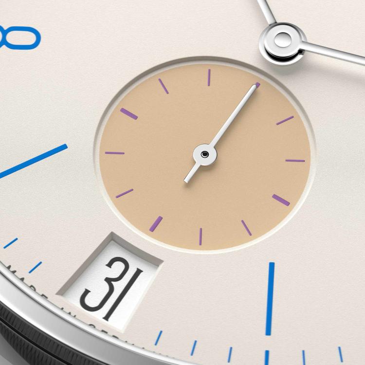 NOMOS Glashütte Tangente 38 Datum Schulhausweiß  - Bild 6 