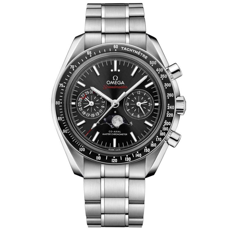 Herrenuhr, Automatik,  Omega Speedmaster Mondphase 