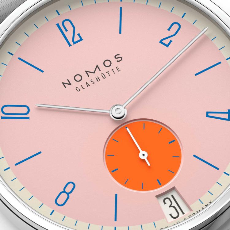 NOMOS Glashütte Tangente 38 Datum Flamingopink  - Bild 5 