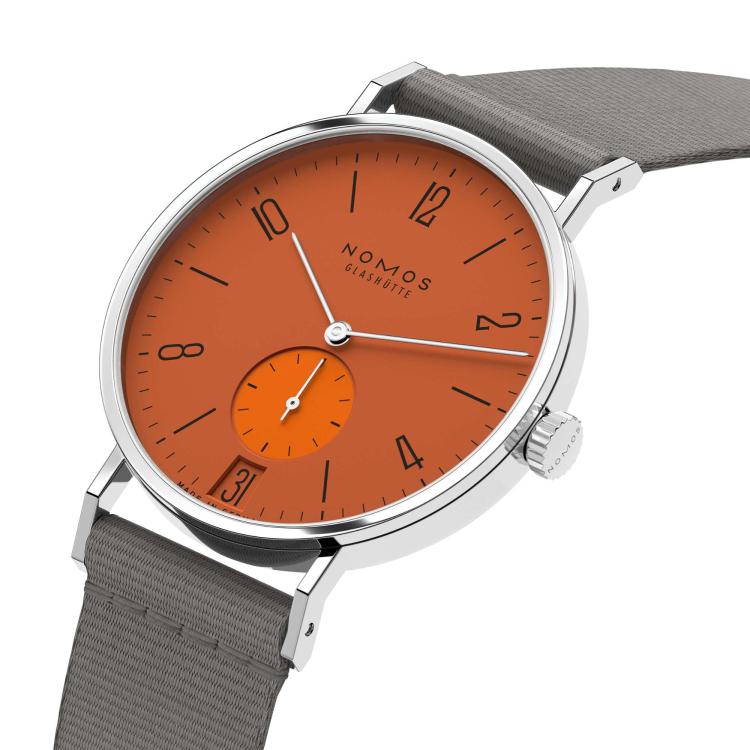 NOMOS Glashütte Tangente 38 Datum Poporange  - Bild 6 