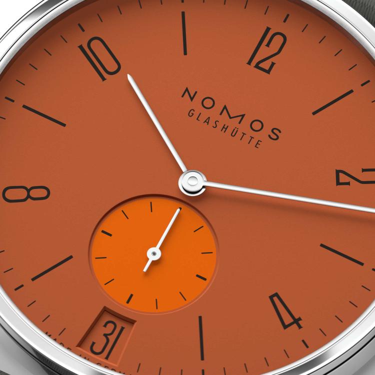 NOMOS Glashütte Tangente 38 Datum Poporange  - Bild 5 