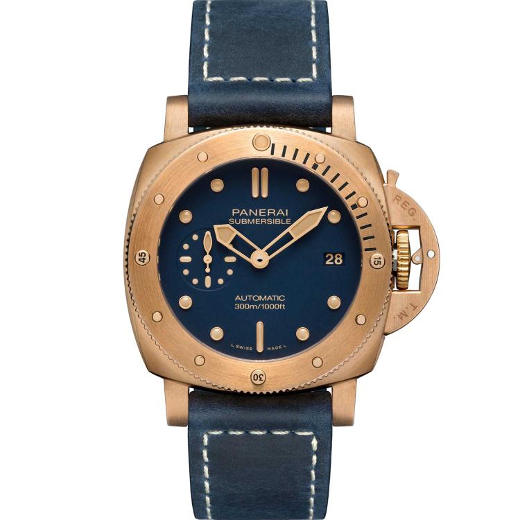 Unisex, Automatik,  Panerai Submersible Bronzo Blu Abisso 