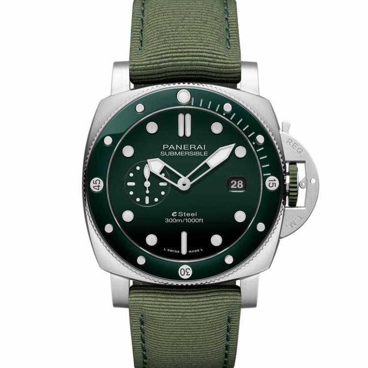 Herrenuhr, Automatik,  Panerai Submersible QuarantaQuattro ESteel™ Verde Smeraldo 