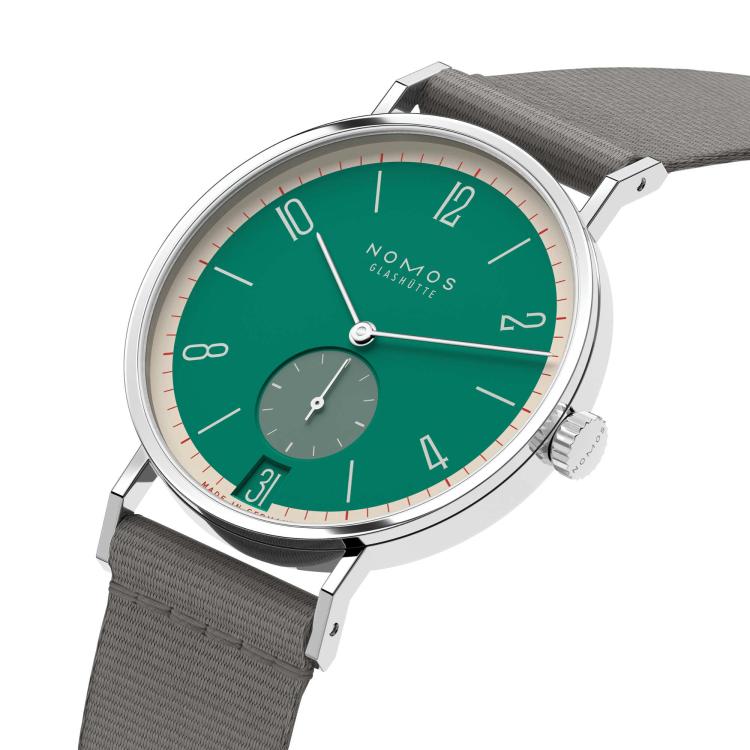 NOMOS Glashütte Tangente 38 Datum Schlossgrün  - Bild 6 