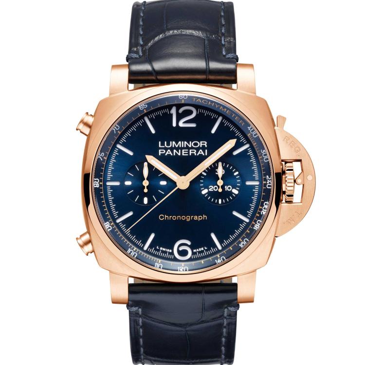 Herrenuhr, Automatik,  Panerai Luminor Chrono Goldtech™ Blu Notte 