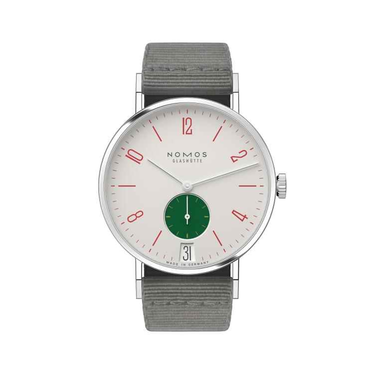 Unisex, Handaufzug,  NOMOS Glashütte Tangente 38 Datum Go  