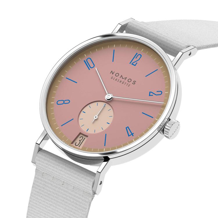 NOMOS Glashütte Tangente 38 Datum Pompadour  - Bild 9 