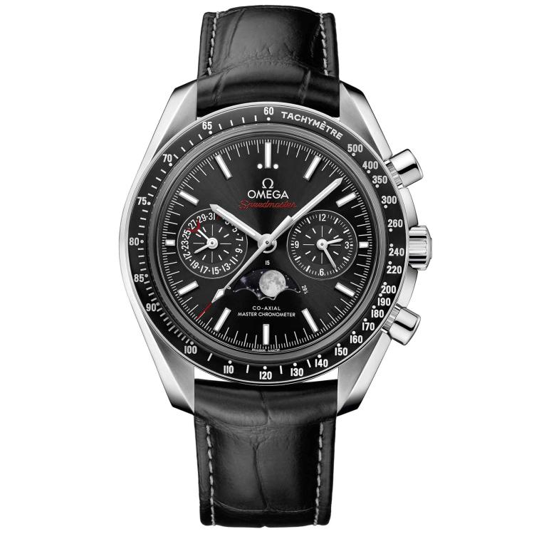 Herrenuhr, Automatik,  Omega Speedmaster Mondphase 