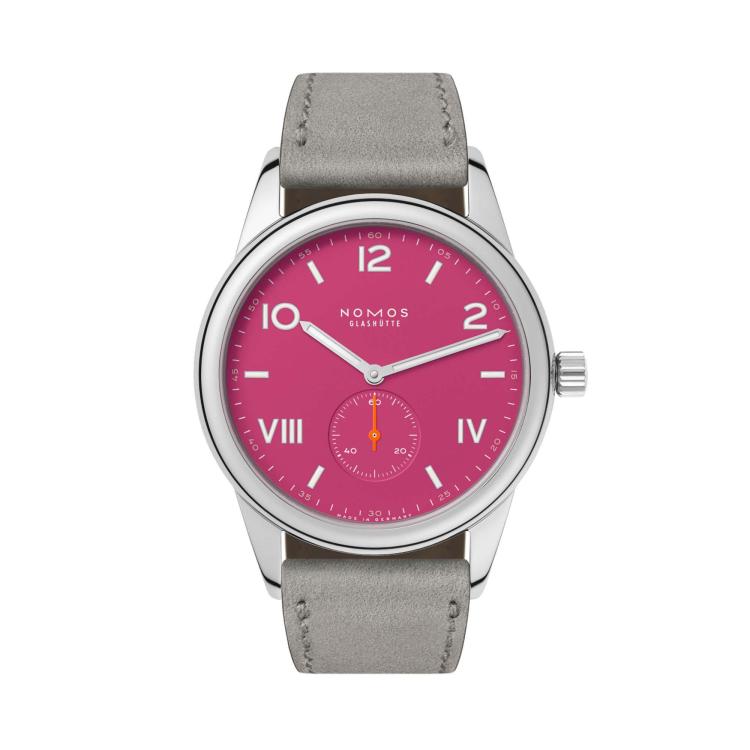 Damenuhr, Handaufzug,  NOMOS Glashütte Club Campus 38 deep pink 