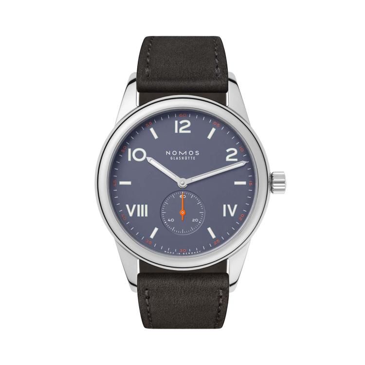 Unisex, Handaufzug,  NOMOS Glashütte Club Campus 38 blue purple 