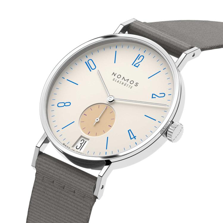 NOMOS Glashütte Tangente 38 Datum Schulhausweiß  - Bild 7 