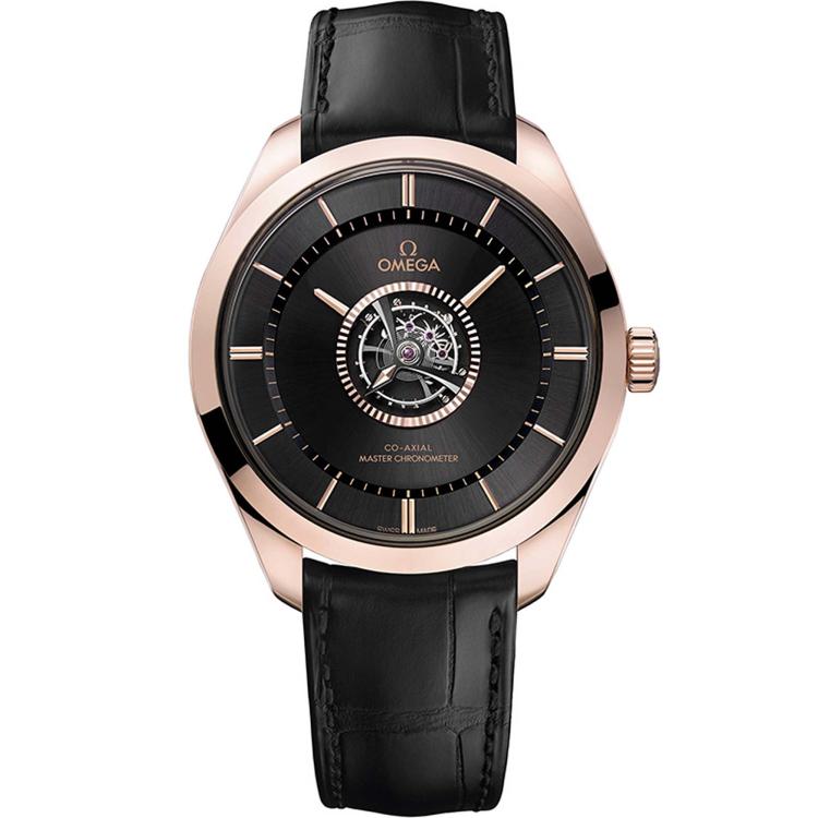 Herrenuhr, Handaufzug,  Omega De Ville Tourbillon 