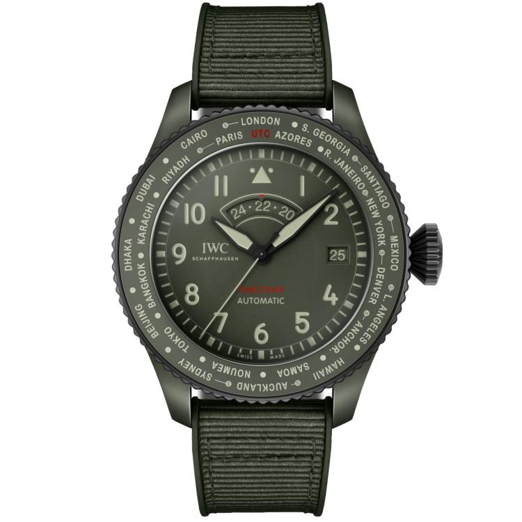 Herrenuhr, Automatik,  IWC PILOT’S WATCH TIMEZONER TOP GUN CERATANIUM® 