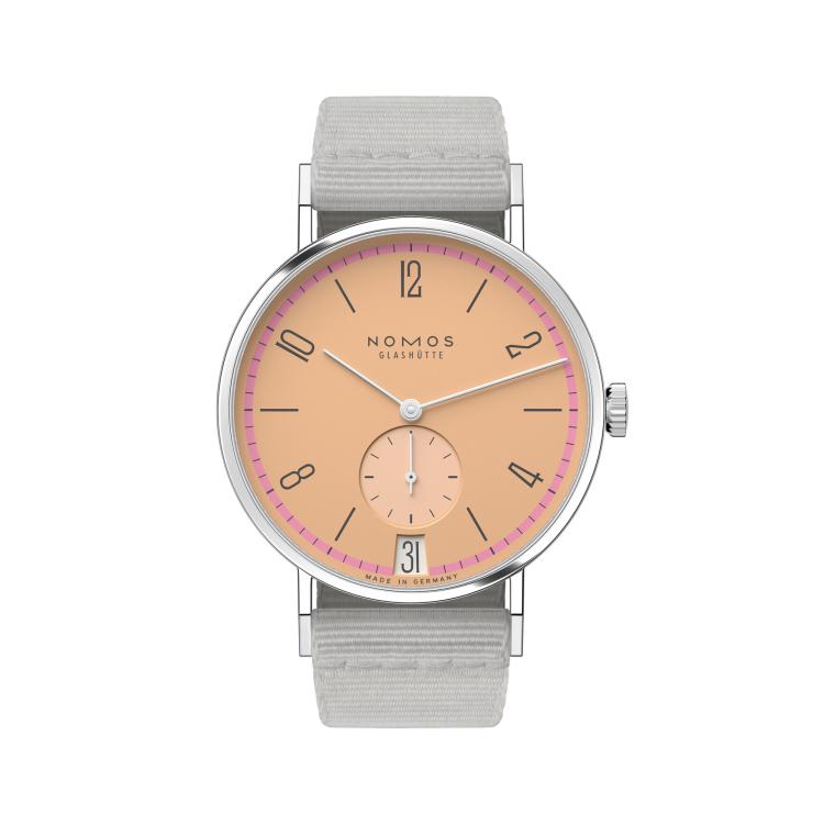 Unisex, Handaufzug,  NOMOS Glashütte Tangente 38 Datum Pastell  