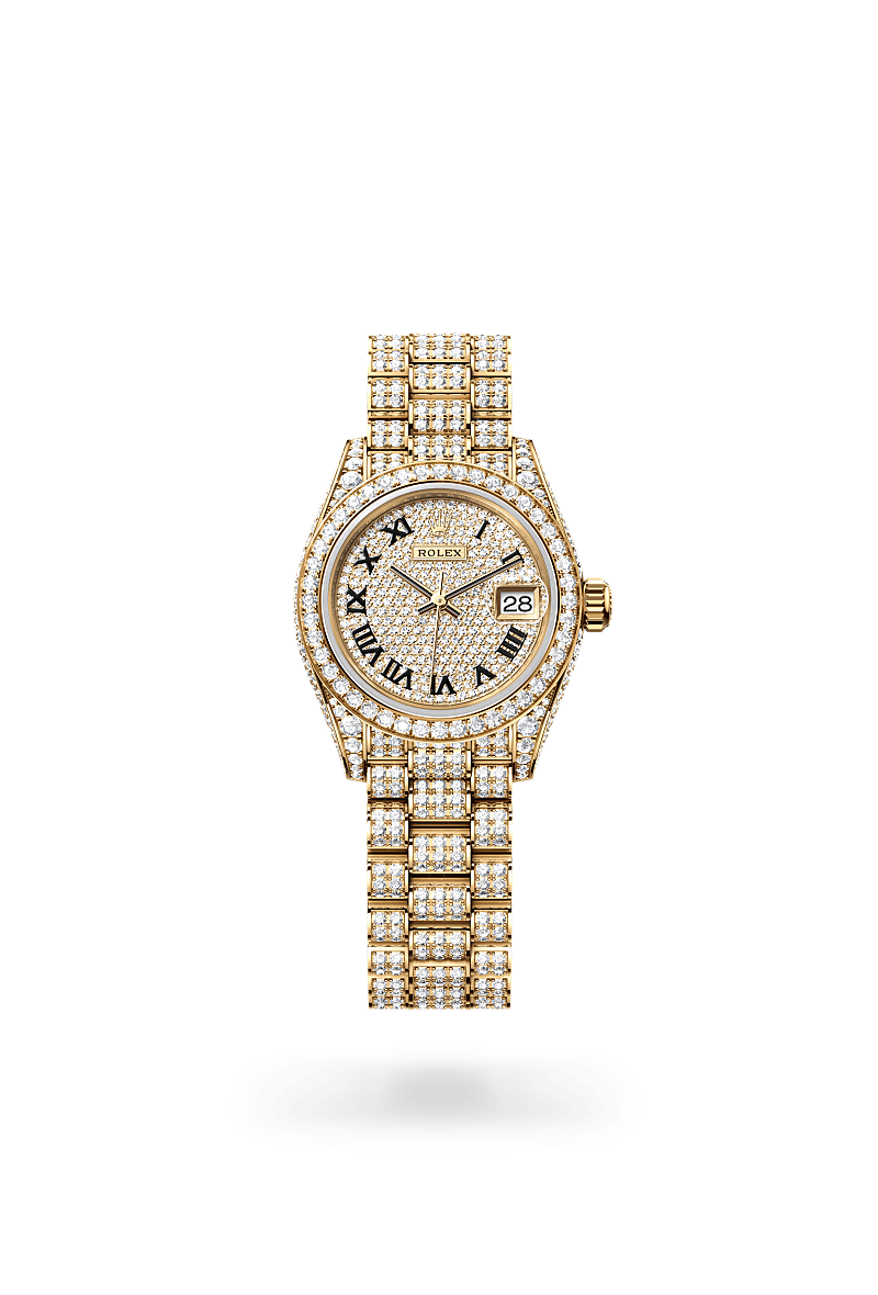 Rolex Lady-Datejust M279458RBR-0001 Herrenuhr / Damenuhr - Oyster, 28 mm, Gelbgold mit Diamanten 